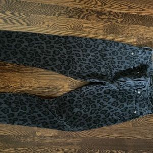 Banana republic mid rise skinny animal print jeans
